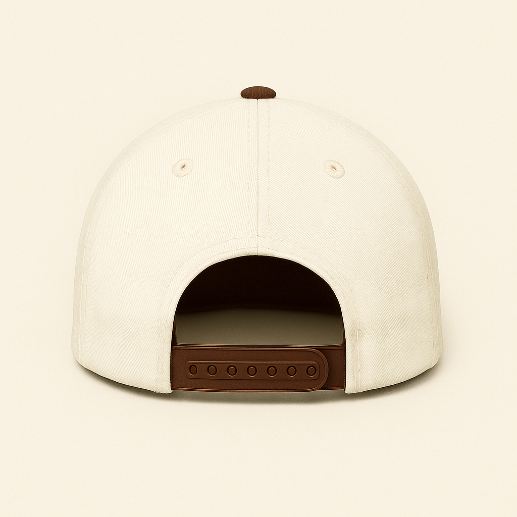 Soft White/Brown SnapBack